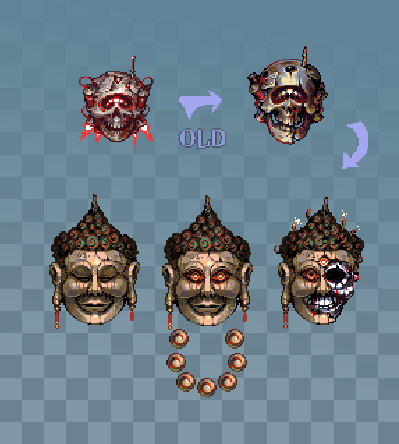 #pixelart #terraria #ドット絵
I did the same skeleton head design too many times so I DESTROYED him and birthed him anew 🌻still a head tho 🥹