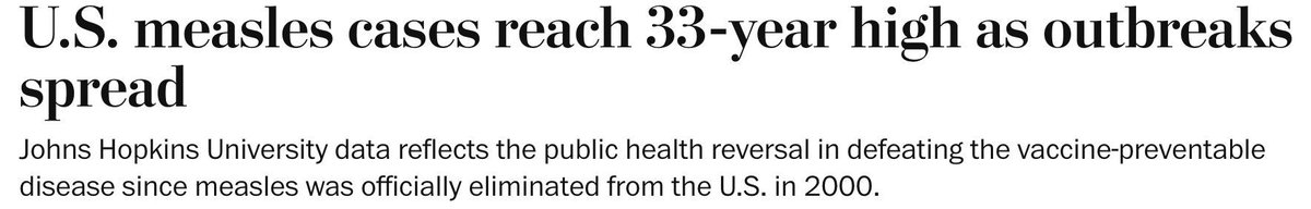 As Trump guts funding for public health research, measles cases in the U.S. are at a 33 year high. We need bold investment in public health, and leaders who trust science.

washingtonpost.com/health/2025/07…