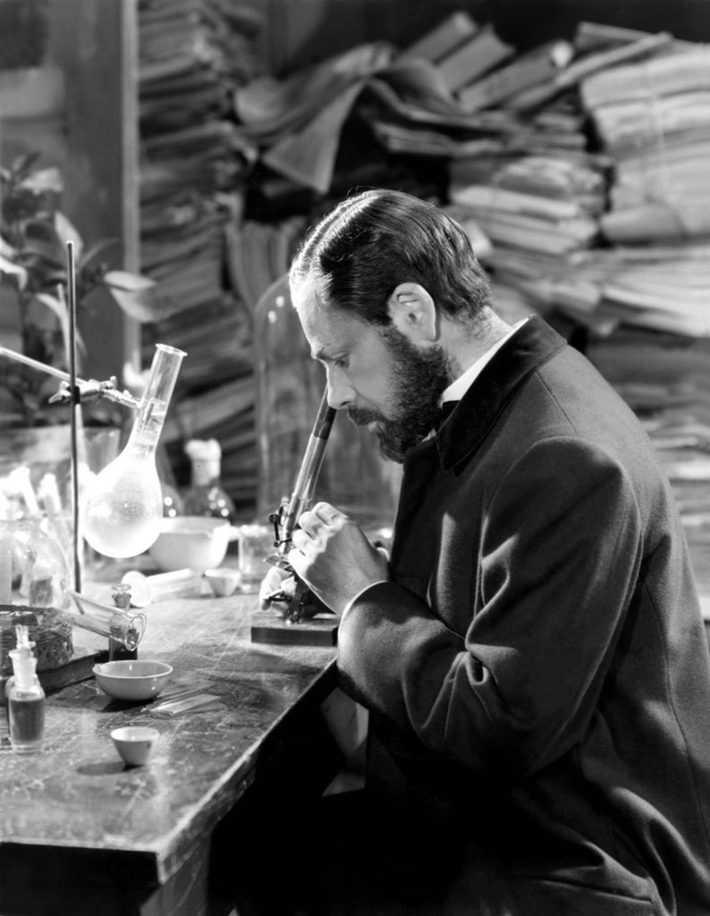 ridethepastlane's tweet image. Paul Muni starred as Louis Pasteur in The Story of Louis Pasteur (1936). Muni would receive the Academy Award for Best Actor in a Leading Role for his performance.