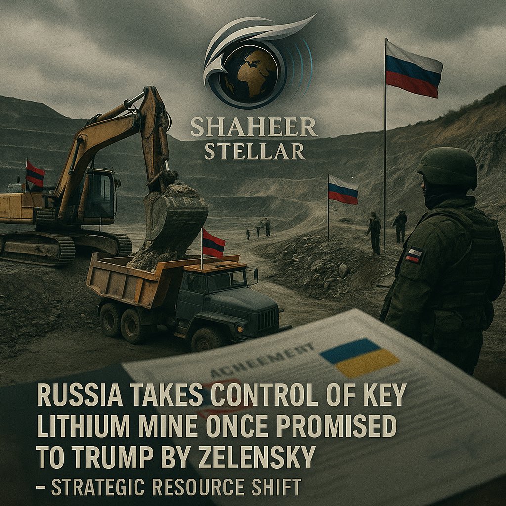 shaheerstellar's tweet image. Russia Seizes Lithium Site Promised to Trump

#BreakingNews #LithiumMine #RussiaUkraineConflict #TrumpNews #StrategicMinerals #GeoEconomics #ResourceControl #BidenVsTrump #LithiumPower #EasternEuropeTensions