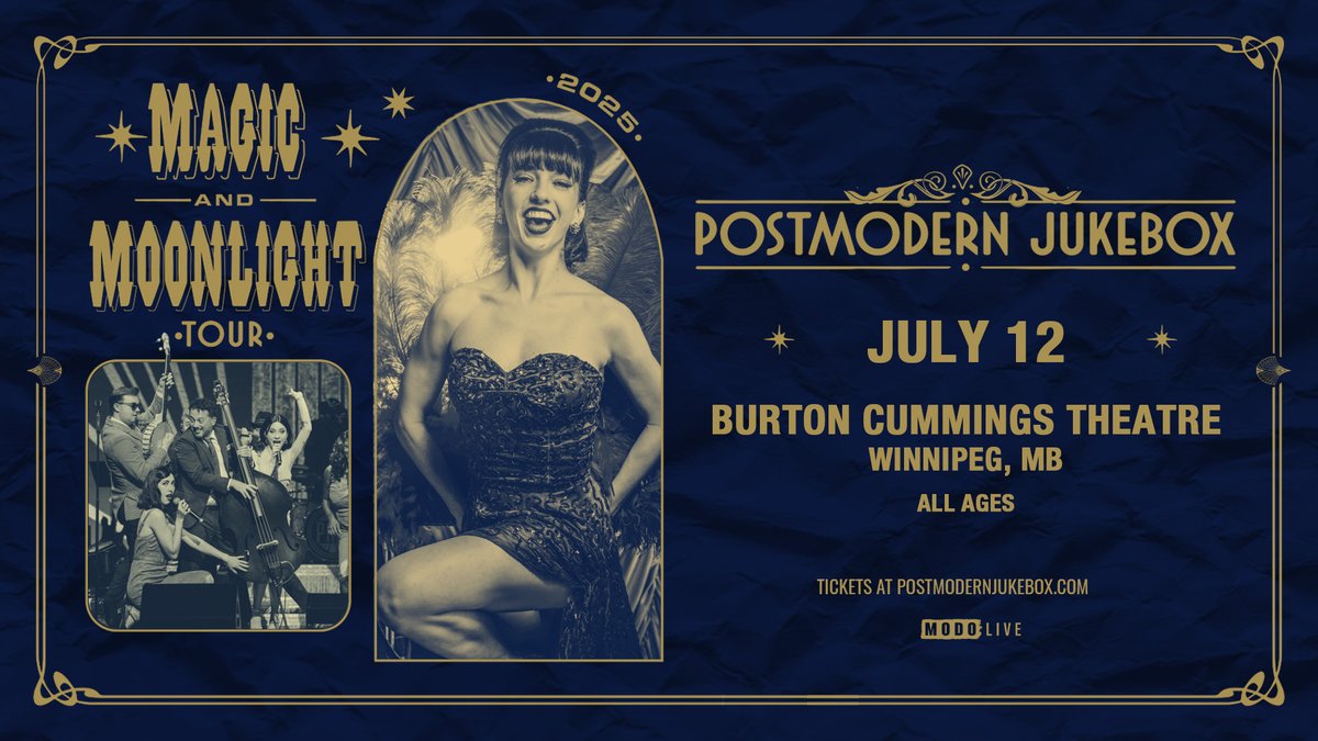 🚨 TONIGHT 🚨

Postmodern Jukebox is at the Burt for the Magic Moonlight Tour! 

DOORS: 7:00PM
SHOW: 8:00PM

🎟️ Tickets still available at bit.ly/44Hnkcm