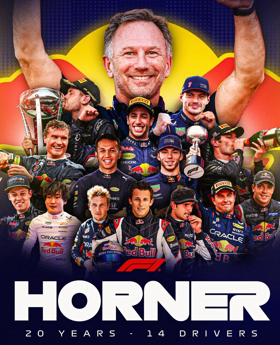 BlokeFromBFC's tweet image. #F12025
#StatAttack

#ChristianHorner

The1️⃣4️⃣drivers who raced for #RedBull during his tenure at the helm of the team

📼REACTION
youtu.be/kCh7HOg0EeQ?si…
