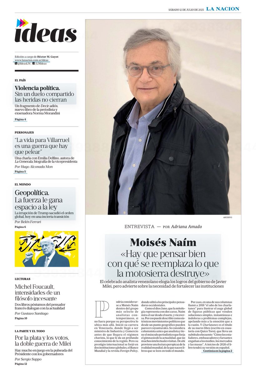 LA NACION Ideas (@ideasln) on Twitter photo #TAPADELASEMANA
Todas las notas en lanacion.com.ar/ideas #NotaDeTapa: <a href="/MoisesNaim/">Moisés Naím</a> por <a href="/LadyAAmado/">Adriana Amado</a> #TAPADELASEMANA
Todas las notas en lanacion.com.ar/ideas #NotaDeTapa: <a href="/MoisesNaim/">Moisés Naím</a> por <a href="/LadyAAmado/">Adriana Amado</a>