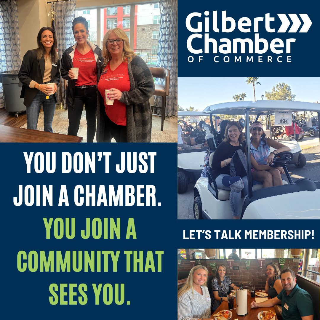 You don’t just join a Chamber. You join a community that sees you. Belonging means having a seat at the table, a voice in your town, and a team behind your business.

[Let’s Talk Membership] -Contact us today at (480) 892-0056 or antoinette@gilbertchamber.com.