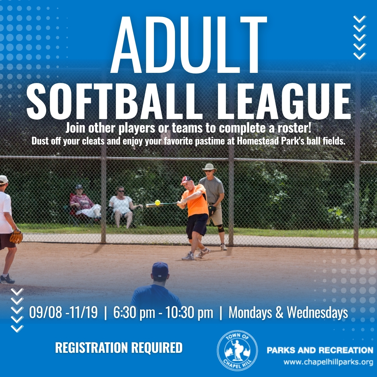 ✨ It’s more than a game—it's a community! Join our Co-Ed Adult Softball League. The season starts Sept. 8. ⚾️ Ready to recruit your team? Download our Team packet &amp; sign up your squad!

Register here 👇
 ow.ly/m5MV50WokMV