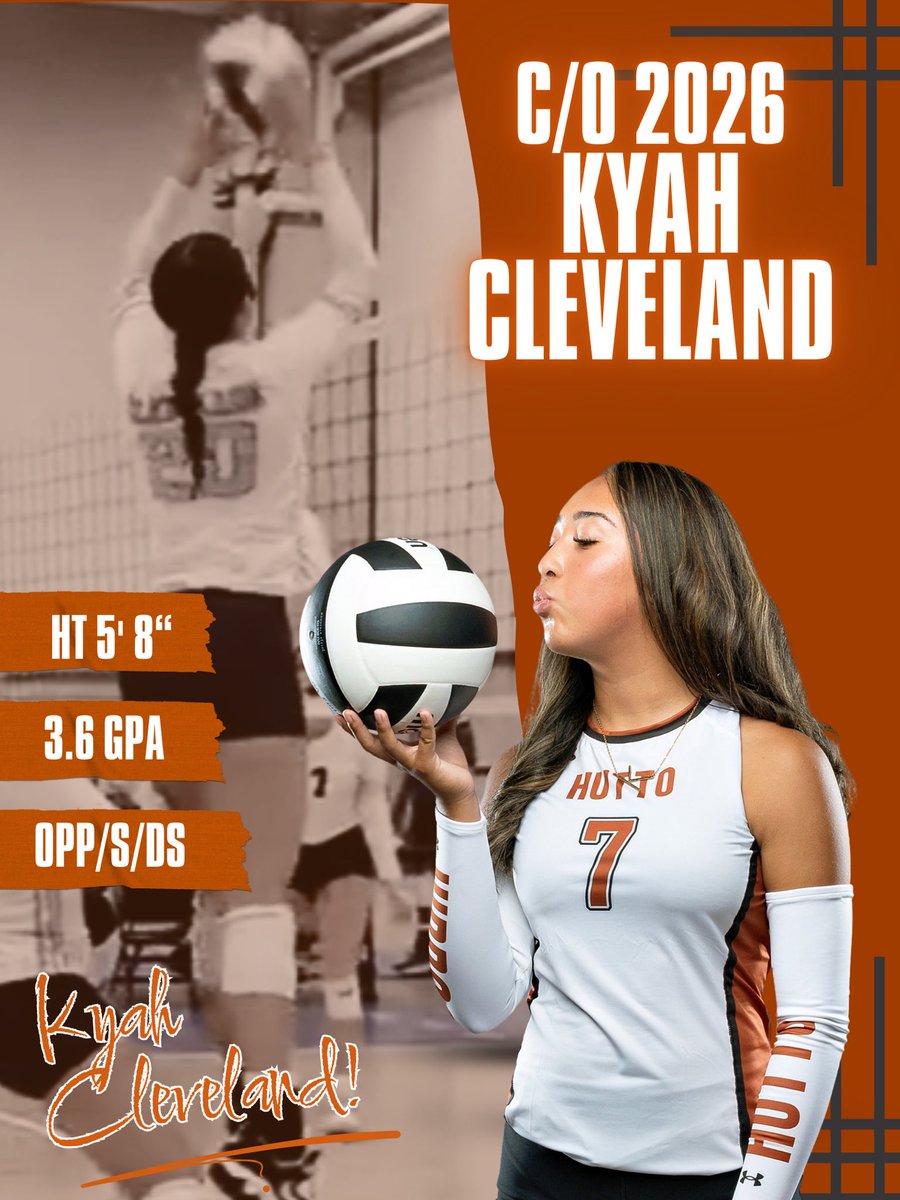 Hutto Volleyball (@huttovball) on Twitter photo Uncommitted โ26 Kyah Cleveland
hudl.com/profile/199702โฆ
Standout contributor at the next level!! High court IQ, multiple skill sets, smart & consistent 
#RaiseTheStandard
<a href="/CoachWCompton/">CoachComp</a> <a href="/hippoathletics/">Hutto Hippo Athletics</a> Uncommitted โ26 Kyah Cleveland
hudl.com/profile/199702โฆ
Standout contributor at the next level!! High court IQ, multiple skill sets, smart & consistent 
#RaiseTheStandard
<a href="/CoachWCompton/">CoachComp</a> <a href="/hippoathletics/">Hutto Hippo Athletics</a>