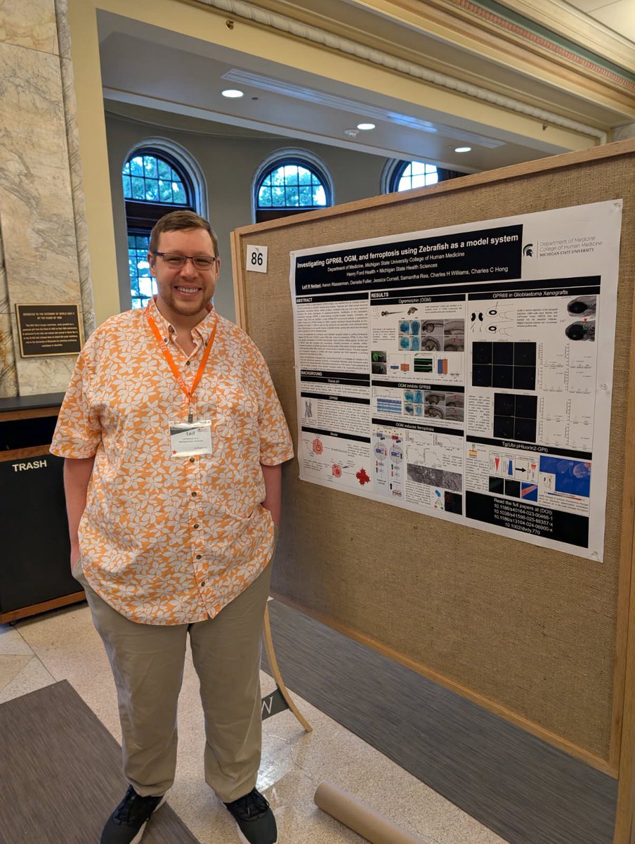 chaz_hong's tweet image. The Hong group made a strong showing at the International #Zebrafish Meeting at @UWMadison. Dr @cwilliamszf presented his groundbreaking work on visualizing extracellular acidic domains in live animals, with implications for #musculardystrophy. Dr. Leif Neizel showcased our…