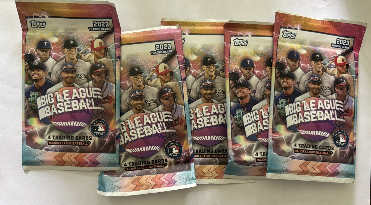 FREE GIVEAWAY TIME! It’s been long over due! 4 packs of 2023 Topps Baseball Big Leauge Baseball 4 cards per pack. 1 winner will be selected Sunday Night 9 PM EST. 

TO WIN:
1. MUST FOLLOW <a href="/carddude7/">CardDude7</a> 
2. Retweet Post

Good luck to all who enter and as always thank you for all the