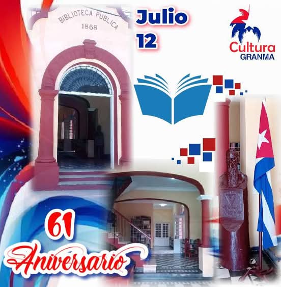 Muchísimas felicidades a la #BibliotecaProvincial1868  emblemática institución que hoy arriba a su 61 aniversario de su fundación. Muchas gracias a los presentes y a los ausentes que han impulsado el quehacer bibliotecario en aras del desarrollo de la #CulturaGranma 
#Verano2025