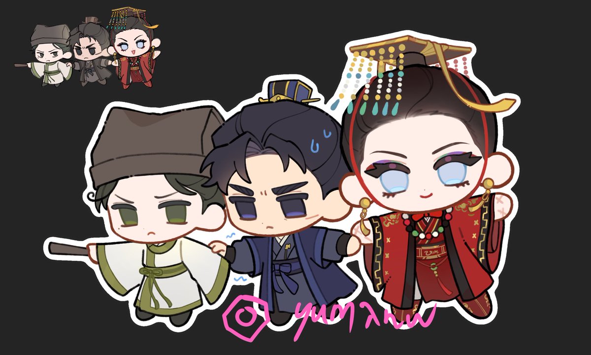 삼사파
因为想做点亚克力送礼物所以把以前的丑图重新画了一遍    
如果喜欢欢迎下载制作

drive.google.com/file/d/1xdwPoM…