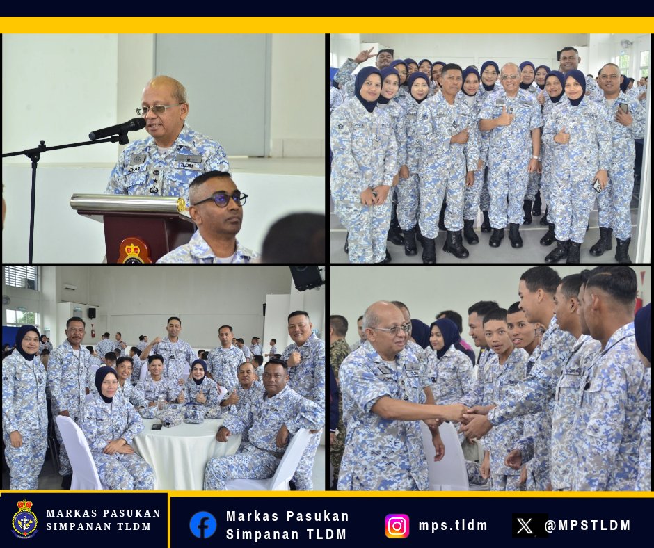 YBhg Laksma Azhar bin Adam telah menyempurnakan perbarisan sempena HUT PSSTLDM melibatkan seramai 37 pegawai &amp; 95 anggota MPS TLDM &amp; UBN. Majlis diteruskan dengan penyampaian hadiah kepada UBN dan seterusnya sesi ramah mesra di Dewan Serbaguna.

facebook.com/share/1EpXwPDK…