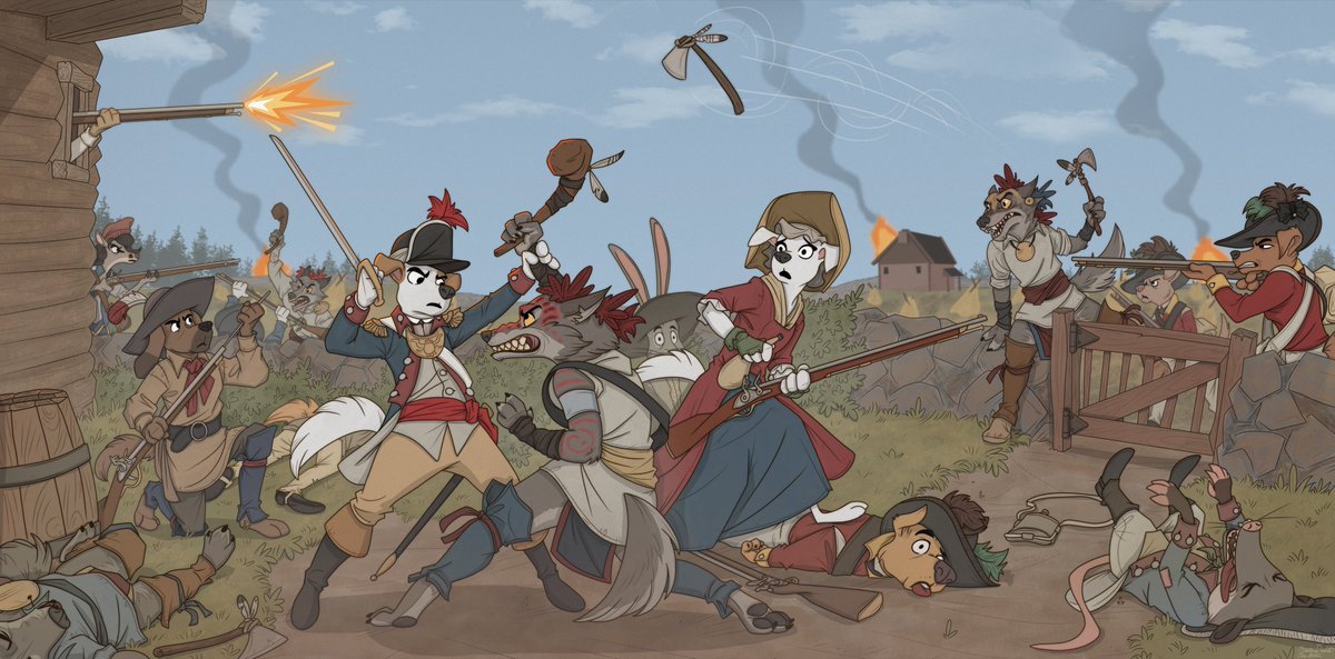 RAID TIME!

It appears a British light company is supporting the wolf tribe's attack on an American outpost!
