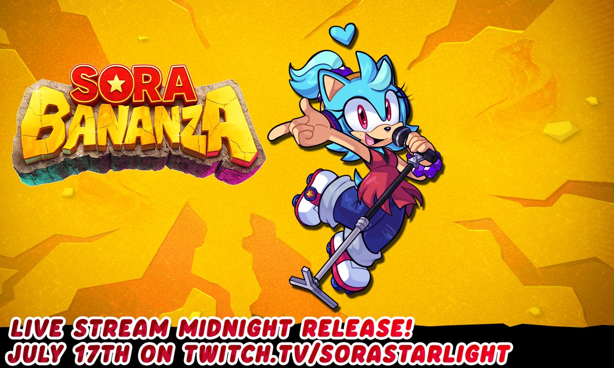 🎉 GIVEAWAY TIME 🎉
Wanna win a copy of #DonkeyKongBananza? 🍌

Here’s how to enter:
1️⃣ Follow me here on Twitter
2️⃣ Follow me on Twitch 👉twitch.tv/sorastarlight
3⃣ Retweet

I’ll be picking the winner during my LIVE stream July 17th @ midnight!

#NintendoSwitch2 #SonicOC