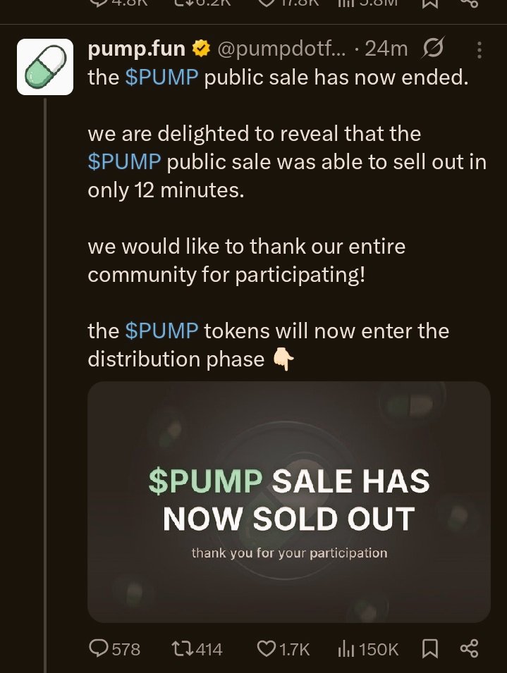 purgecrypt's tweet image. raising $600m in 12 minutes is astounding!
concluding a public sale in 12 minutes shows alot of attention is on em.
I didn't buy, but ill probably short!
let's see how it goes.
gPump! π