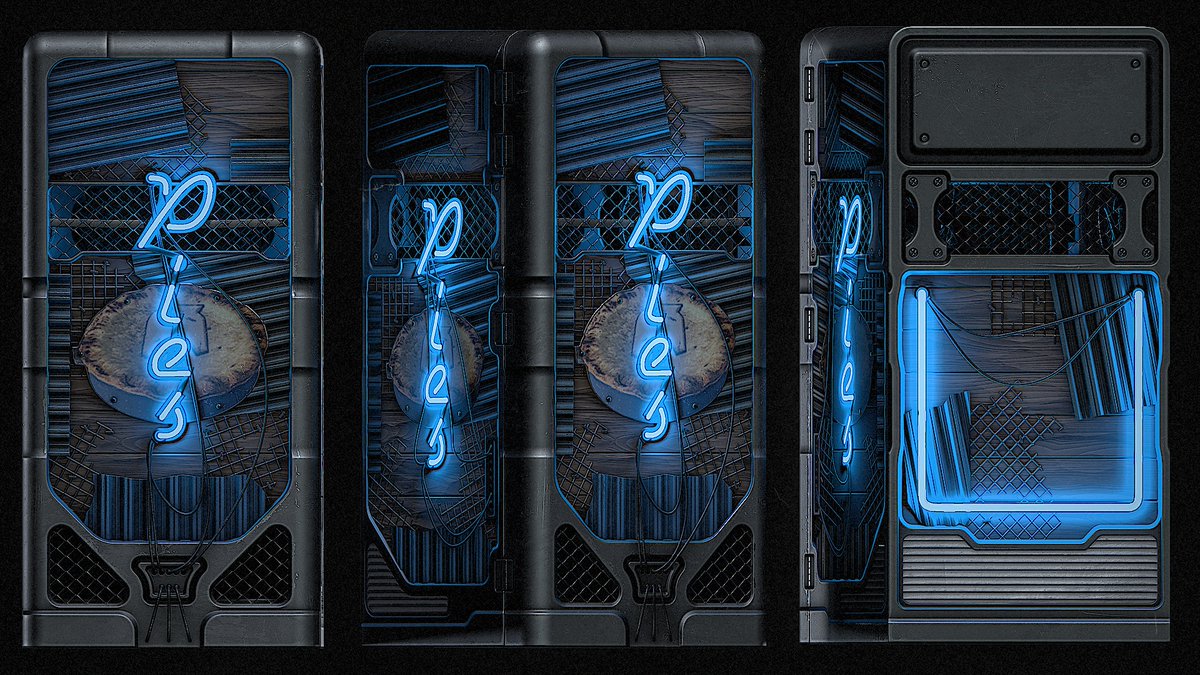 DucksWorkshop's tweet image. Pie fridge for your pies, will take a break from neon now :D