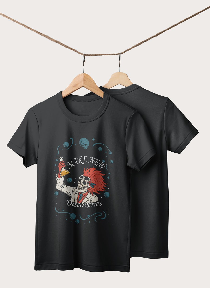 Compixal's tweet image. Caption: What&apos;s your next big discovery going to be?  Whether it&apos;s a new recipe, a hidden talent, or a scientific breakthrough, every journey starts with curiosity. Our &quot;Make New Discoveries&quot; T-shirt is a reminder to always keep exploring! Tag a friend who&apos;s always making waves.