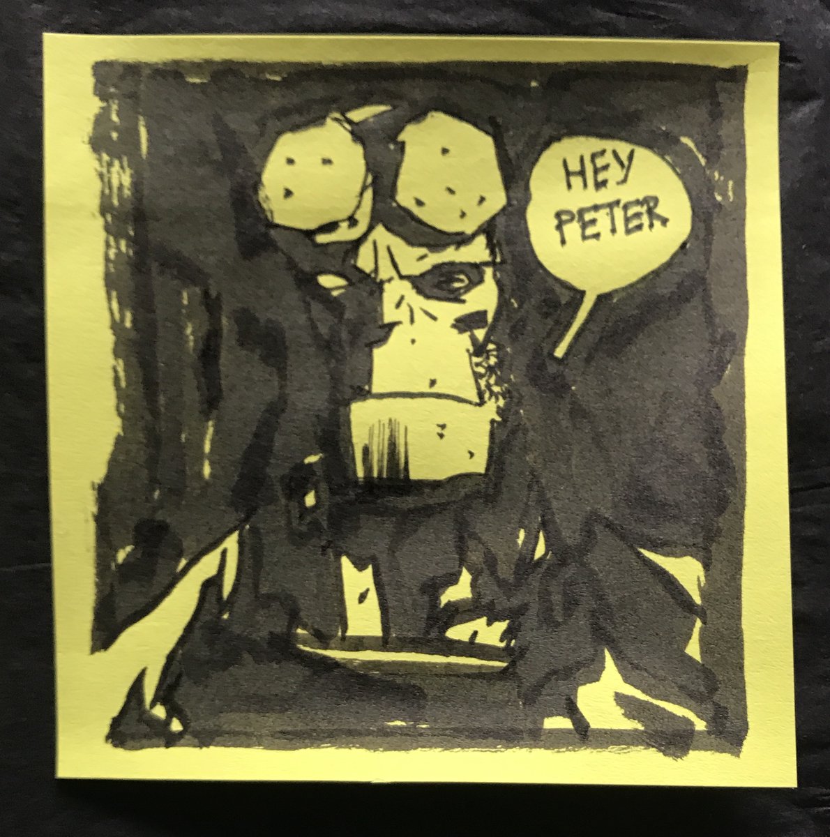 ThePeterBriggs's tweet image. Finally picked up some mail from a neighbour, and with it my (beautifully packaged) Hellboy art print(s!) from Laurence Campbell that I thought had gone astray.
Thanks, Laurence! I'm overwhelmed by your generosity. Plus I now have a Campbell original, which is even better! :)