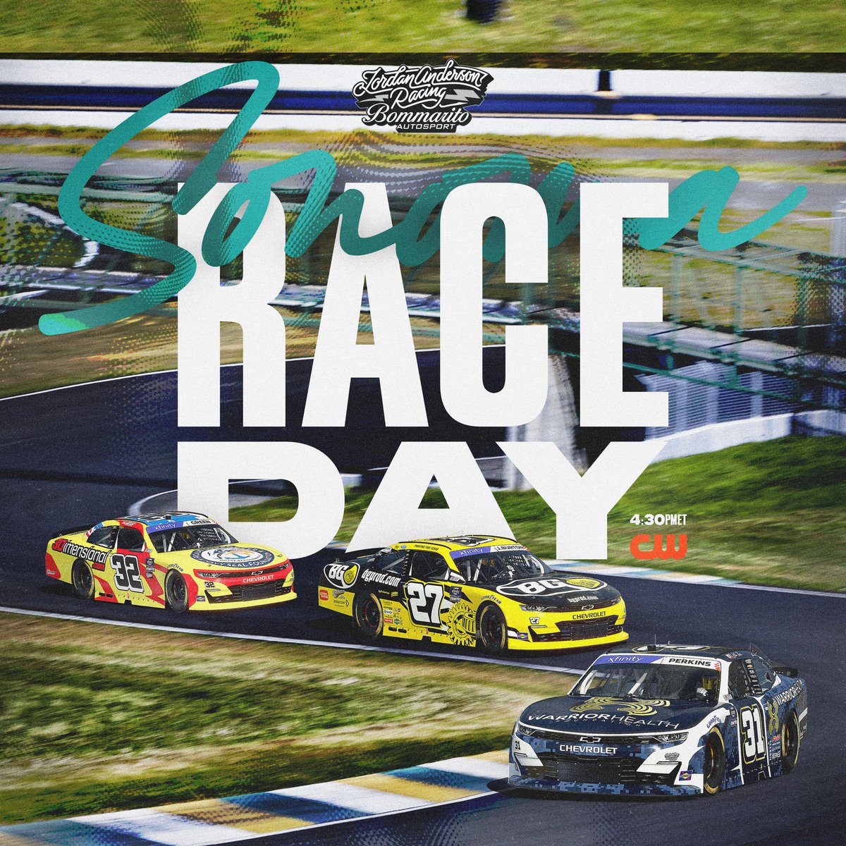 Jordan Anderson Racing Bommarito Autosport (@jarnascar) on Twitter photo Itโs race day in wine country ๐ท
4:30 PM ET on the CW ๐
<a href="/WarriorHealthFd/">Warrior Health Foundation</a> | <a href="/bgproducts/">OFFICIAL BG Products, Inc.</a> | <a href="/3DServicesGroup/">3-Dimensional Services Group</a> Itโs race day in wine country ๐ท
4:30 PM ET on the CW ๐
<a href="/WarriorHealthFd/">Warrior Health Foundation</a> | <a href="/bgproducts/">OFFICIAL BG Products, Inc.</a> | <a href="/3DServicesGroup/">3-Dimensional Services Group</a>