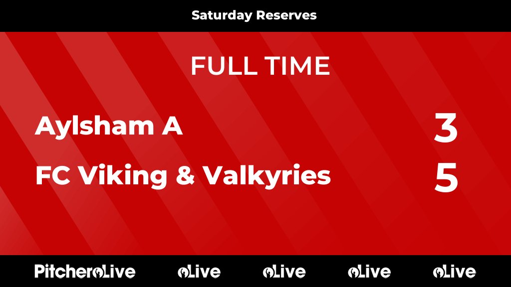 FULL TIME: Aylsham A 3 - 5 FC Viking &amp; Valkyries
Made it hard for ourselves but cobwebs dusted off and we get the win 
#AYLFCV #Pitchero
pitchero.com/clubs/fcviking…