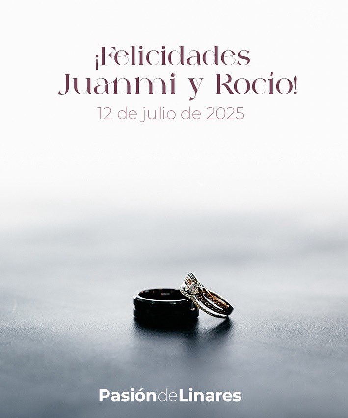 🩷 Hoy el amor vuelve a visitar nuestra casa. ¡Muchas felicidades a nuestro compañero Juanmi y a Rocío, su pareja, por la celebración de su matrimonio!

Os deseamos mucha salud y felicidad con toda nuestra pasión.

#PasiónDeLinares