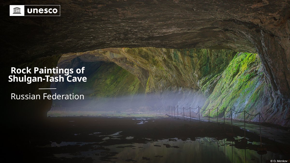 🔴 BREAKING!

New inscription on the <a href="/UNESCO/">UNESCO 🏛️ #Education #Sciences #Culture 🇺🇳</a> #WorldHeritage List: Rock Paintings of Shulgan-Tash Cave, #RussianFederation 🇷🇺.

➡️ unes.co/47whc #47WHC