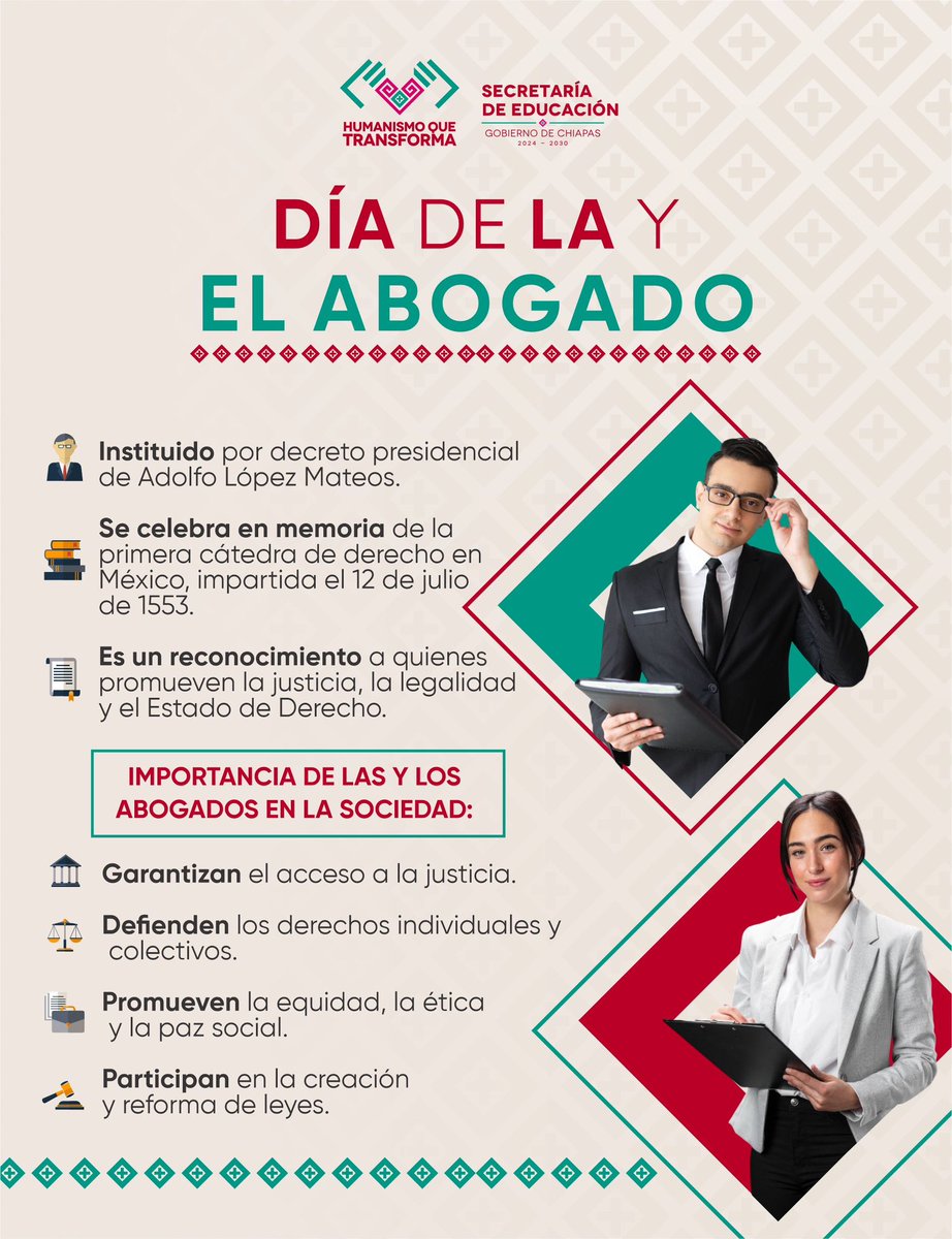 Día de la y el #Abogado. 👩‍💼👨‍💼

#Efemérides  #SecretaríaDeEducación