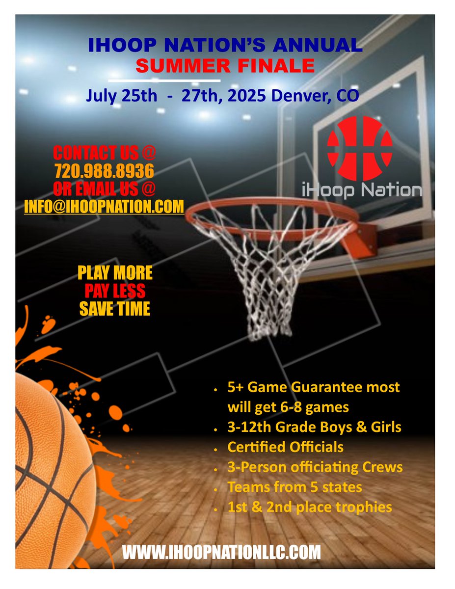 🏀iHoop presents - Summer Finale!!! 🏀 Closing Early 7/20 - mailchi.mp/ihoopnation/su…