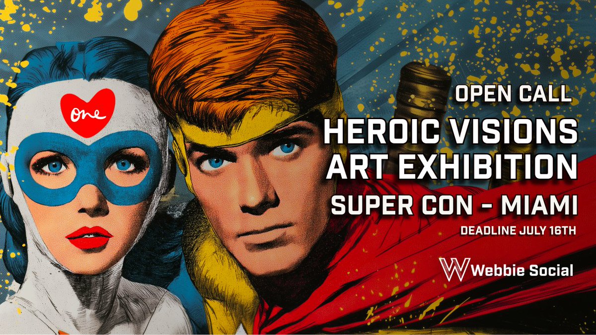 Webbie Social (@webbiesocialapp) on Twitter photo OPEN CALL: HEROIC VISIONS | Florida Super Con Week (July 18–20, 2025) by <a href="/OneLoveArtDAO/">One Love Art DAO</a>
A new digital exhibition is calling on YOU to showcase your fandom-fueled artwork at Miami’s biggest comic + pop culture weekend. 🔥
Here’s everything you need to know 👇
#heroicvisions OPEN CALL: HEROIC VISIONS | Florida Super Con Week (July 18–20, 2025) by <a href="/OneLoveArtDAO/">One Love Art DAO</a>
A new digital exhibition is calling on YOU to showcase your fandom-fueled artwork at Miami’s biggest comic + pop culture weekend. 🔥
Here’s everything you need to know 👇
#heroicvisions