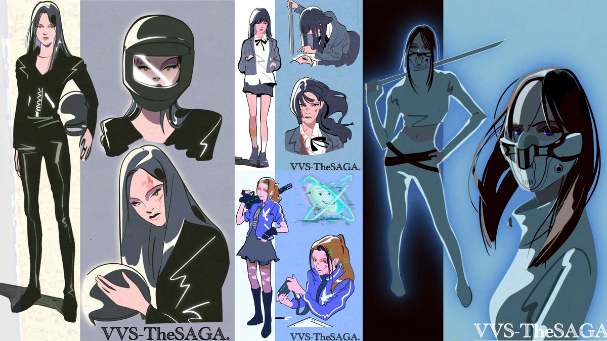 Character sheets for "The 5 C's - Origins" web episode by Baek Yun Seon <a href="/100_baek__100/">송하</a> (South Korea).