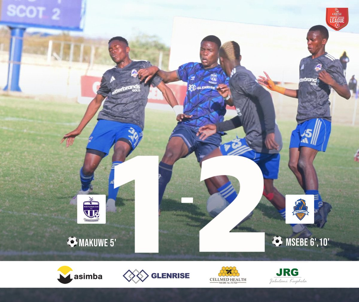 𝗙𝗨𝗟𝗟-𝗧𝗜𝗠𝗘 | Defeat at home.

𝗡𝗴𝗲𝘇𝗶 𝗣𝗹𝗮𝘁𝗶𝗻𝘂𝗺 𝗦𝘁𝗮𝗿𝘀 1⃣-2⃣ 𝗦𝗰𝗼𝘁𝘁𝗹𝗮𝗻𝗱 𝗙𝗖

#UpMadamburo | #DistinctlyPlatinum