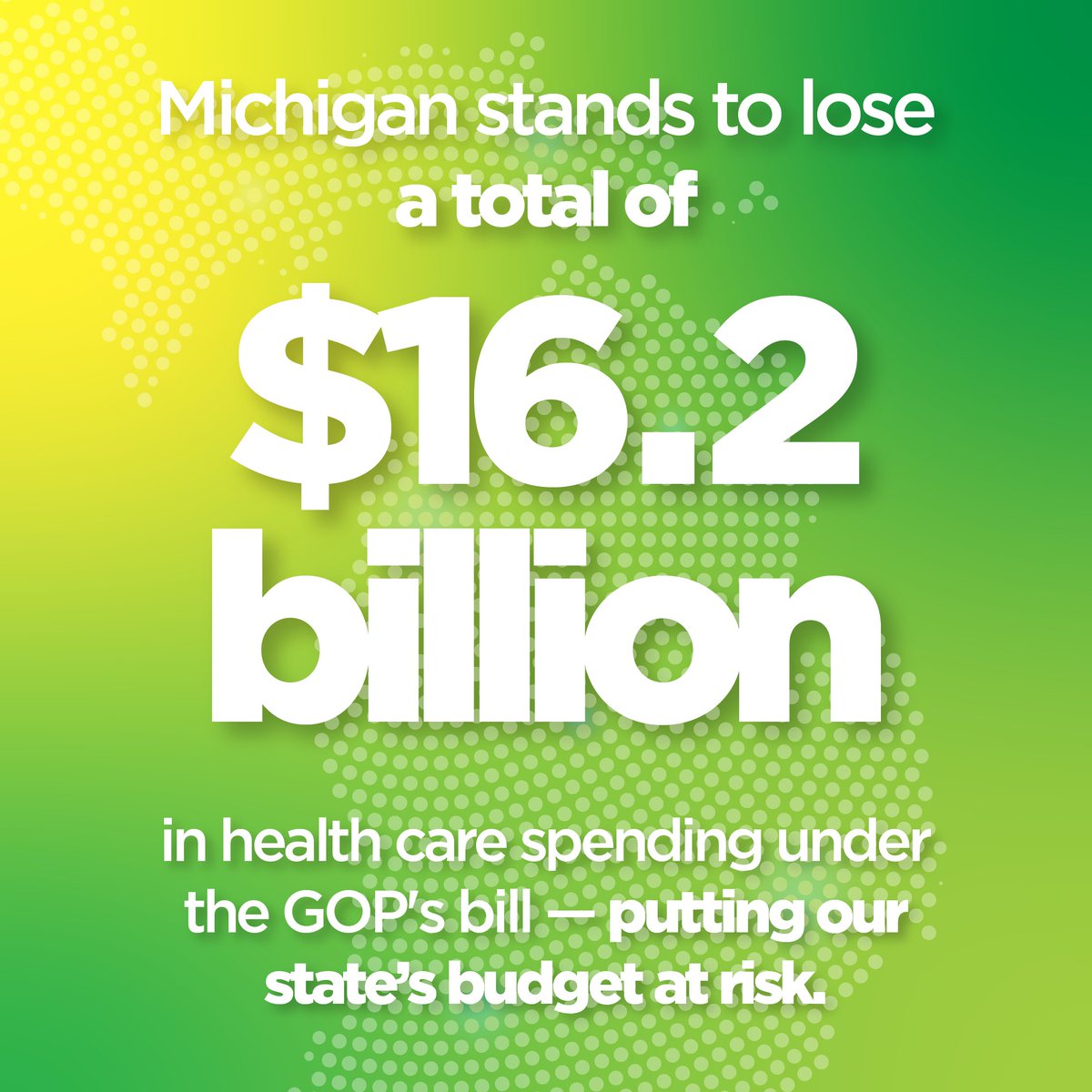gretchenwhitmer's tweet image. The “Big Beautiful Bill” that Republicans just signed into law will significantly weaken both our state’s and country’s finances. Here in Michigan, we can’t backfill the massive hole in our budget that this will cause with state funding alone.