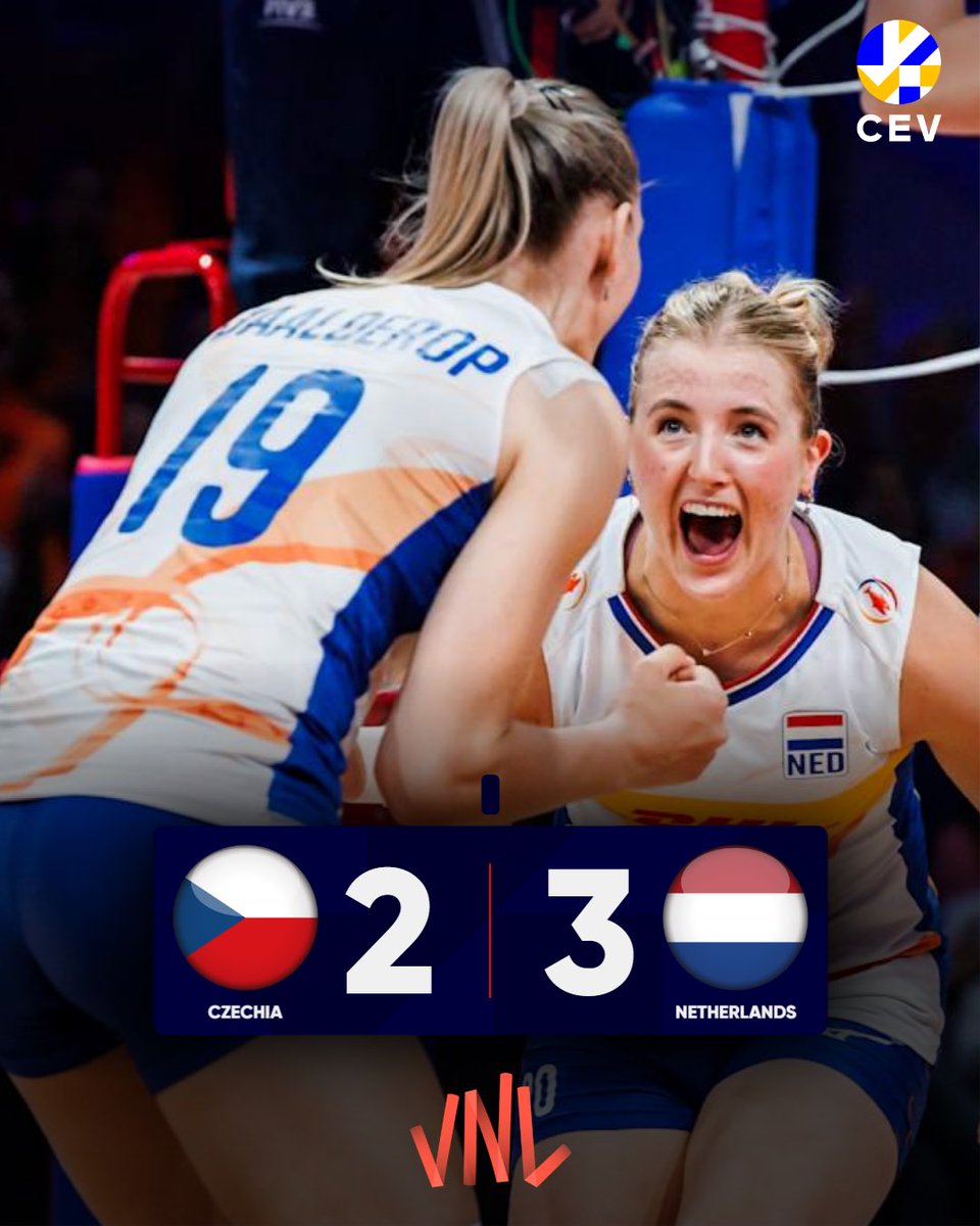 European Volleyball (@cevolleyball) on Twitter photo ๐ณ๐ฑ Netherlands defeats ๐จ๐ฟ Czechia in a dramatic 5-set battle at #VNL2025! ๐ฅ๐
๐ธ <a href="/volleyballworld/">Volleyball World</a>
#Volleyball #EuropeanVolleyball #VNL2025 ๐ณ๐ฑ Netherlands defeats ๐จ๐ฟ Czechia in a dramatic 5-set battle at #VNL2025! ๐ฅ๐
๐ธ <a href="/volleyballworld/">Volleyball World</a>
#Volleyball #EuropeanVolleyball #VNL2025