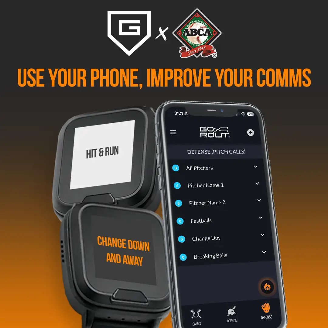 ABCA1945's tweet image. Only one pitch calling system allows coaches to call the game from their personal device! Keep your entire defense on the same page and control your offense with ease by updating your communication with @Go_Rout Diamond!
ABCA Members are eligible for exclusive discounted…