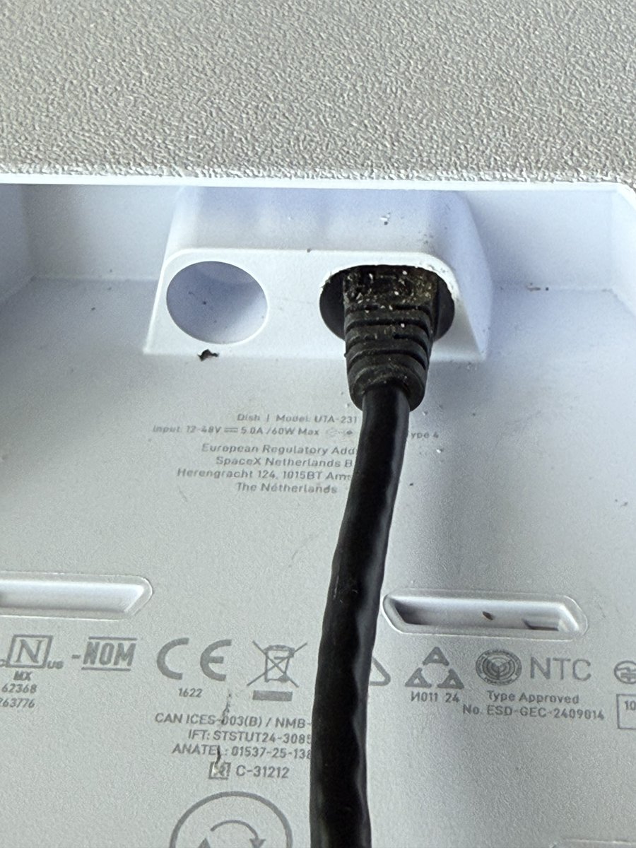 I expected better engineering from the Starlink team. The cat 45 plug plugged into the back of my mini starling adapter is nearly impossible to remove the cable because the tab is not accessible.

<a href="/Starlink/">Starlink</a> <a href="/SpaceX/">SpaceX</a> <a href="/SpaceXStarlink/">Commentary Starlink 🛰️</a>