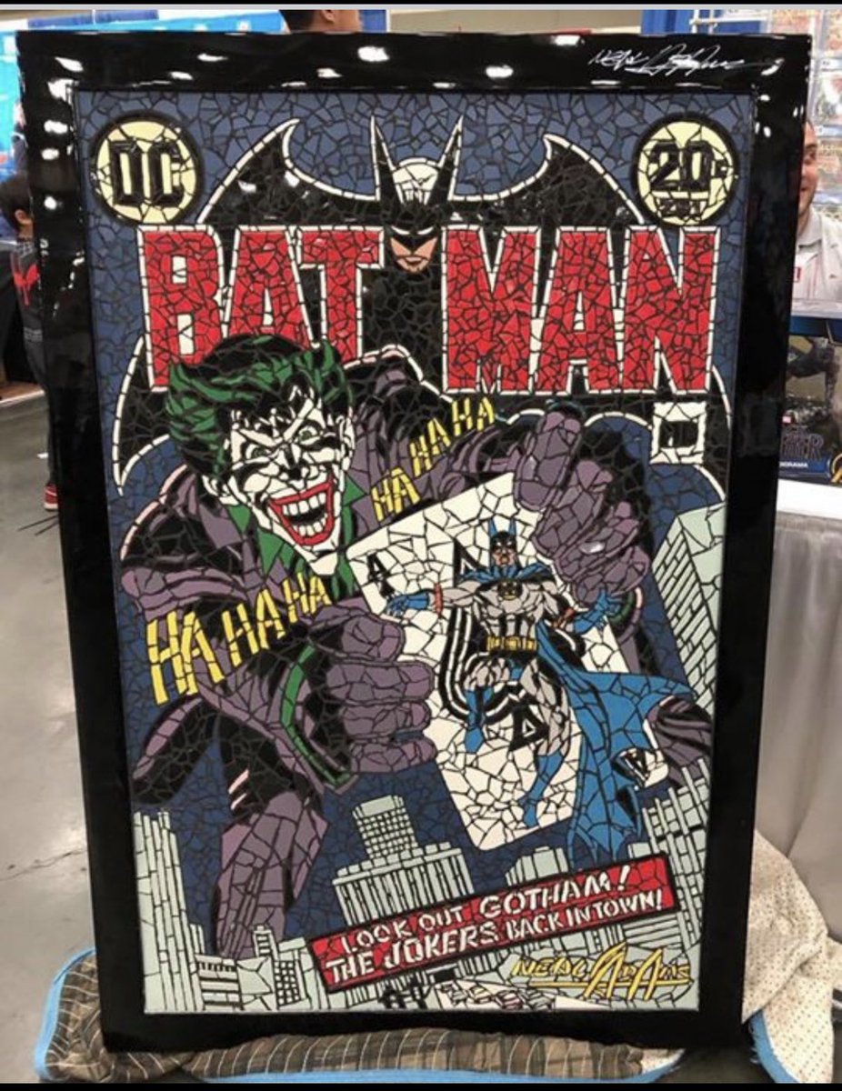 #batman mosaic #auction <a href="/HakesAuctions/">Hake's Auctions</a> signed by <a href="/nealadamsdotcom/">Neal Adams</a>