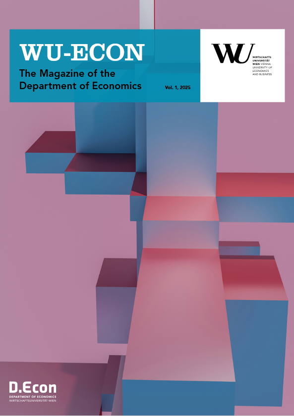 WU_econ's tweet photo. Department of Economics @WU_econ proudly presents issue#2 of WU-ECON. 

Featuring:
✨Research highlights
🎓Teaching &amp; study updates
🌍International collaborations, ERASMUS+ Sarajevo
📅IW Conference &amp; public lectures

Explore now 👉 WU-ECON Magazine 1/2025
 https://t.co/SXN5iK4OcK https://t.co/tYpWHbRqz5