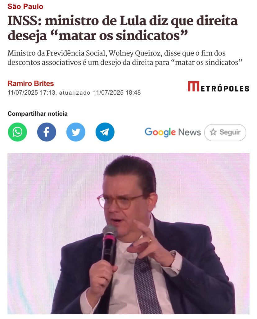 O que a direita quer é que os brasileiros não sejam roubados pelos sindicatos como aconteceu. Defenda o Brasil do PT.
