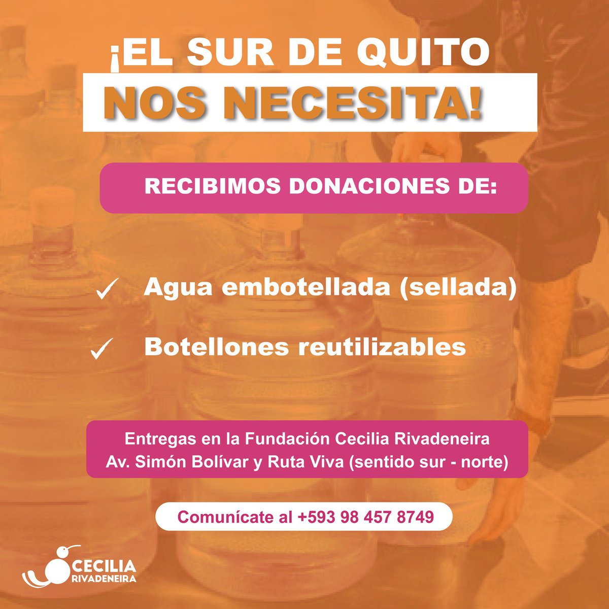 WilsonMerinoR's tweet image. 📢📢💧 ¡Las familias del sur de Quito nos necesitan! El agua de tanqueros ayuda, pero no basta. Si la emergencia se prolonga, urge agua potable para evitar que la gente se enfermen, sobre todo cuidar a los niños. HACEMOS UN LLAMADO A TODOS LOS QUITEÑOS A DONAR.…