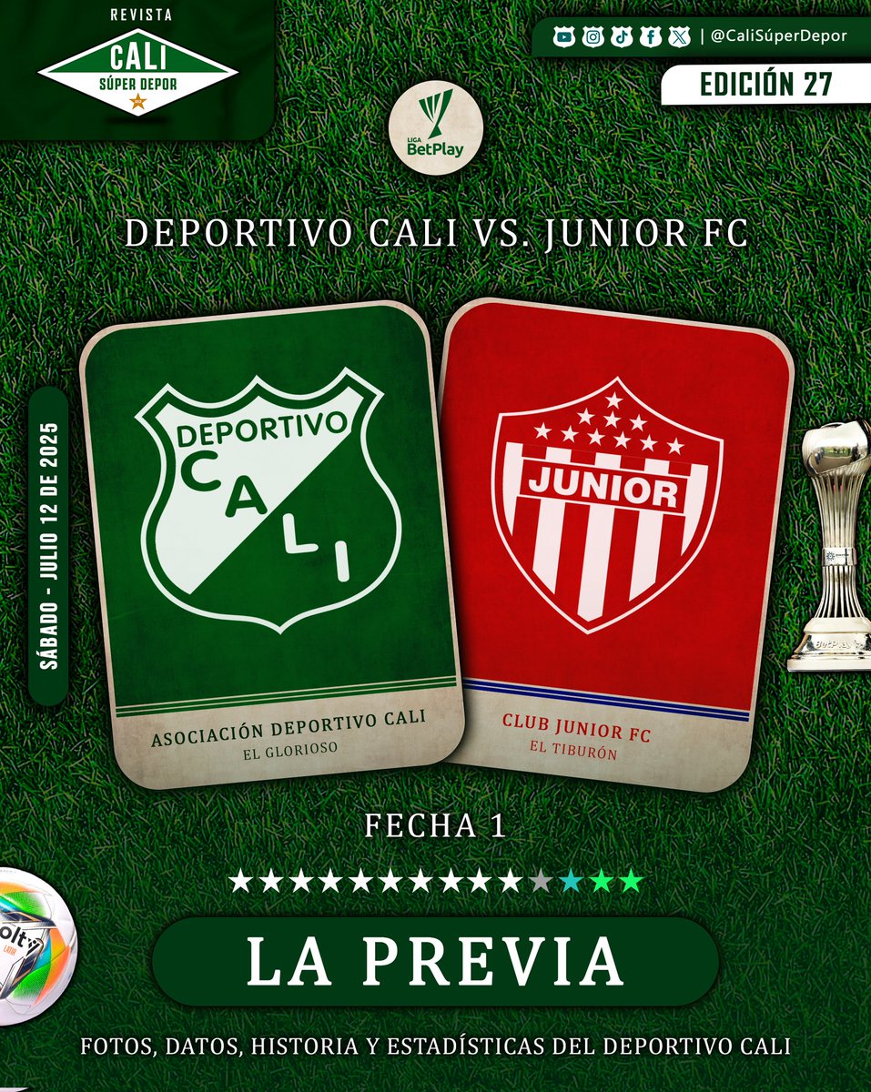 📗 | La previa del duelo ante Junior y la novedades del equipo de cara al inicio de un nuevo torneo.

Revista Cali Súper Depor - Edición 27

calameo.com/read/007942119…