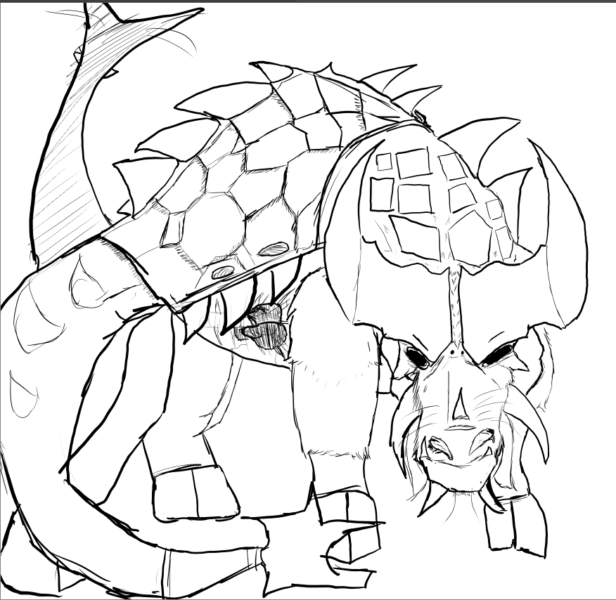 Hyrthametta's tweet photo. 5/11/24 
A concept for an immortal alien for a friend's story. Based on axolotl and regrowing plants.
Plus, a bonus sketch of the first idea I had for an immortal alien (5/6/24)

#art #digitalart #alien #axolotl https://t.co/oudOcDSkkj