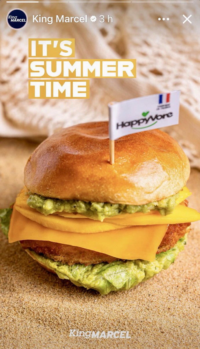 KingMarcelFan's tweet photo. Le #Burger de l'Été 100% végétarien de #KingMARCEL est là !  
🥭 Mangue juteuse
🥑 Avocat fondant
🌱 suprême pané végétal #HappyVore 
🔥 Cheddar qui fond de partout
🍔 Le tout dans un pain moelleux
😋 l' "AvoMango" 

*dans les restaurants participants https://t.co/RIWyea0it1