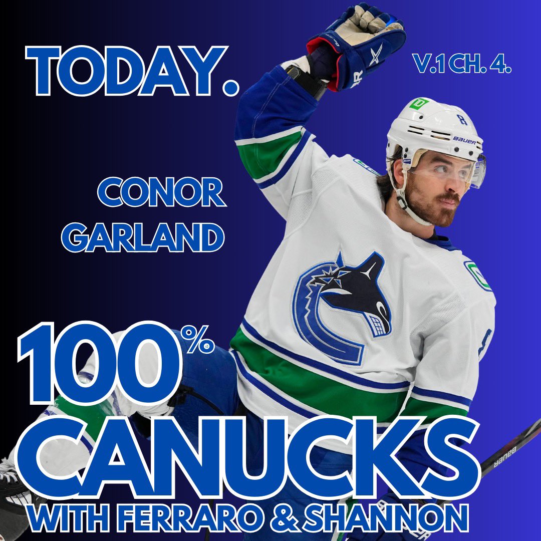 LandonFerraro's tweet image. New 100% Canucks episode out now with guest Conor Garland.
Take a listen: pod.link/1787800910