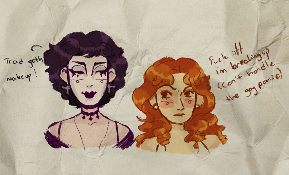 nymphannette's tweet image. never lt your gf try trad goth makeup and a tongue piercing! the gay panics are too heavy to handle @koshfa_  #ilovemygf #wlw