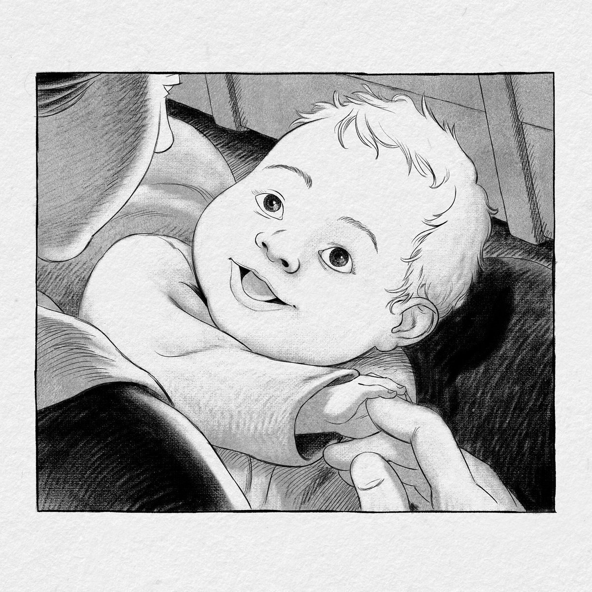 MalachiWard's tweet image. Panel from A New Light, a short comic I wrote and drew as a backup in the first issue of Red Book - in stores October 8th