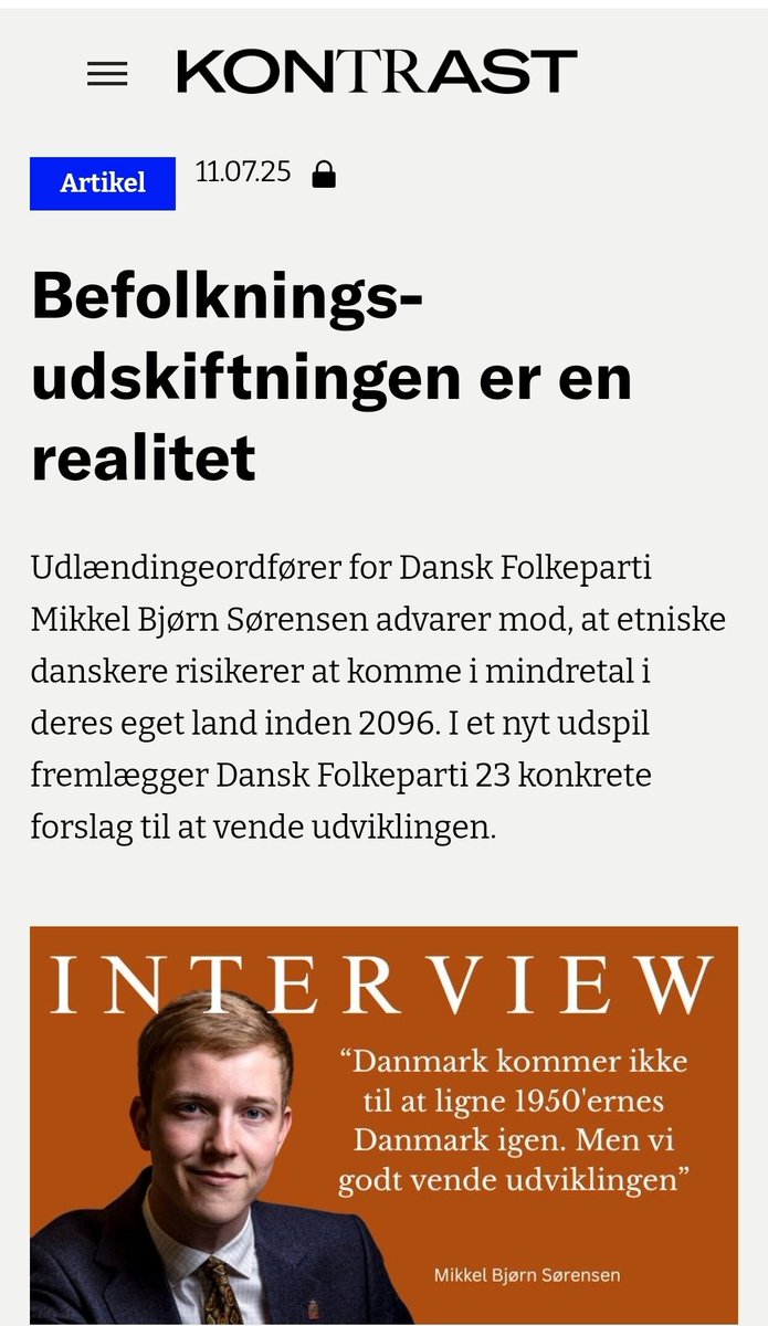 En venlig påmindelse om, at Kontrast spreder den højreekstremistiske konspirationsteori om befolkningsudskiftning.