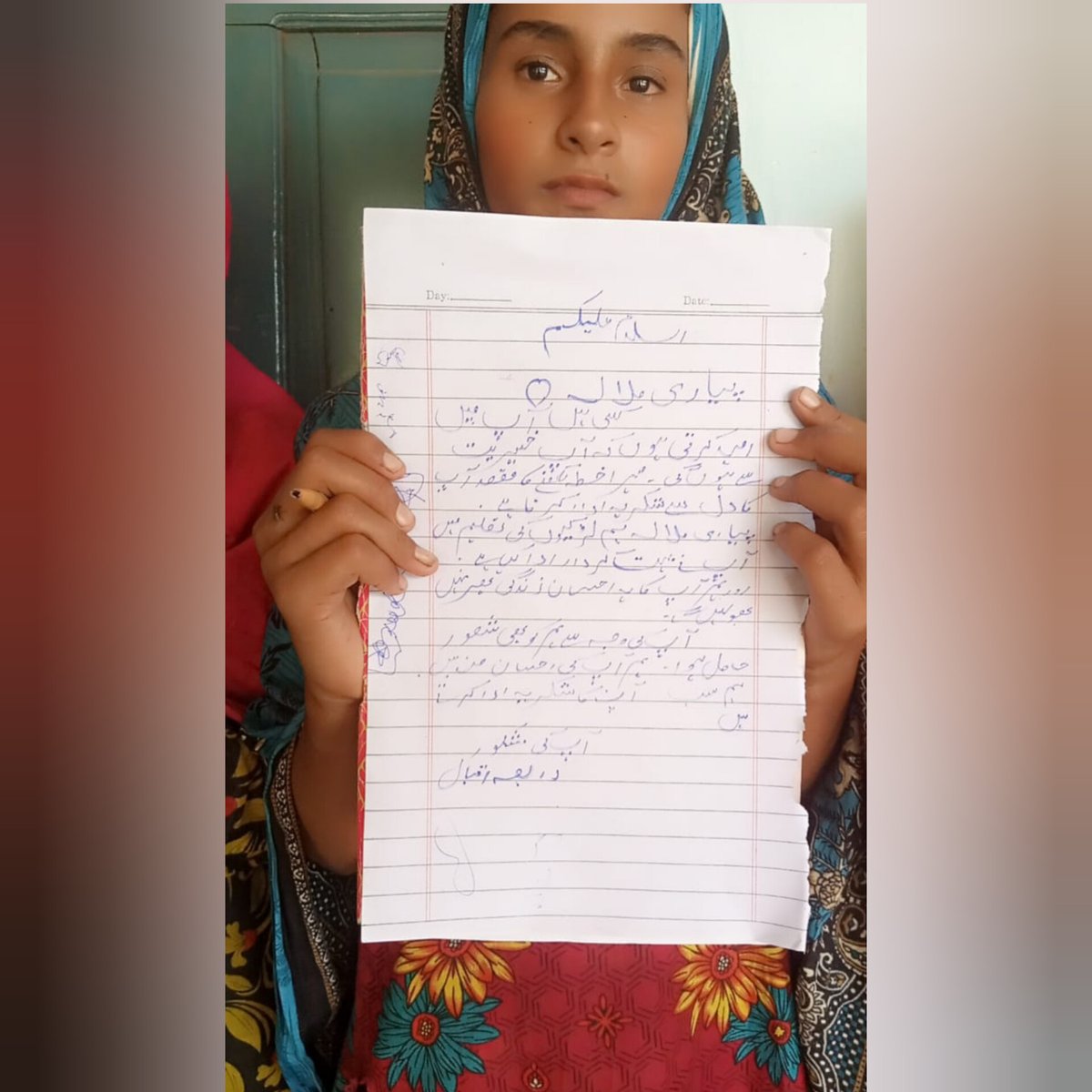 itacecorg's tweet image. This #MalalaDay, a young girl from our Teaching at the Right Level (#TaRL) camp in Sindh wrote a heartfelt letter to @Malala — thanking her for playing a vital role in making quality education a reality for girls like her.

#EducationForAll #GirlsEducation @MalalaFund @BaelaJamil