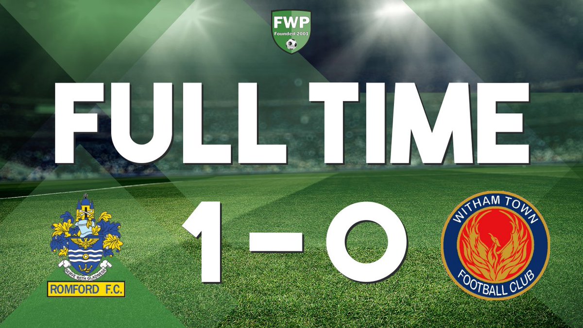 FULL-TIME: Romford 1-0 Witham Town fwp.co/2tf7Uk