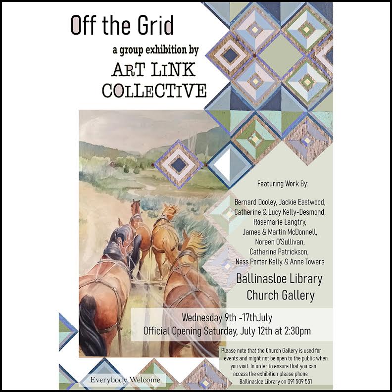 Europe Direct Ballinasloe (@edballinasloe) on Twitter photo We have a wonderful art exhibition entitled "Off the Grid" by the Art Link Collective in our Gallery available to view until next week. Please pop in to have a look.
#ArtinBallinasloe #Ballinasloe #Galway #LocalArt #LoveLibraries
<a href="/LibrariesGalway/">Galway Libraries</a> <a href="/GalwayCoCo/">Galway County Council</a> <a href="/BallinasloeLife/">Ballinasloe Life Magazine</a> We have a wonderful art exhibition entitled "Off the Grid" by the Art Link Collective in our Gallery available to view until next week. Please pop in to have a look.
#ArtinBallinasloe #Ballinasloe #Galway #LocalArt #LoveLibraries
<a href="/LibrariesGalway/">Galway Libraries</a> <a href="/GalwayCoCo/">Galway County Council</a> <a href="/BallinasloeLife/">Ballinasloe Life Magazine</a>