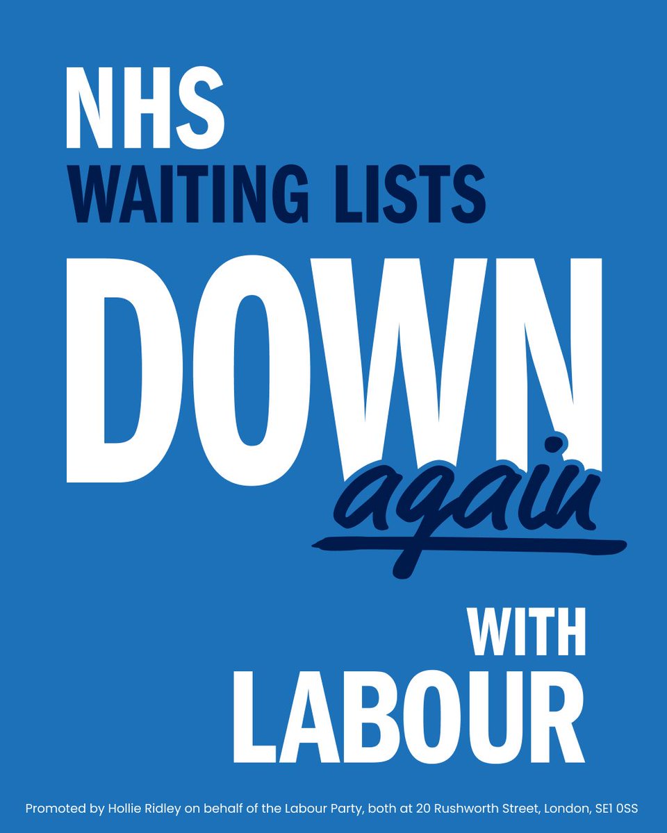 ICYMI: waiting lists are down again with Labour.