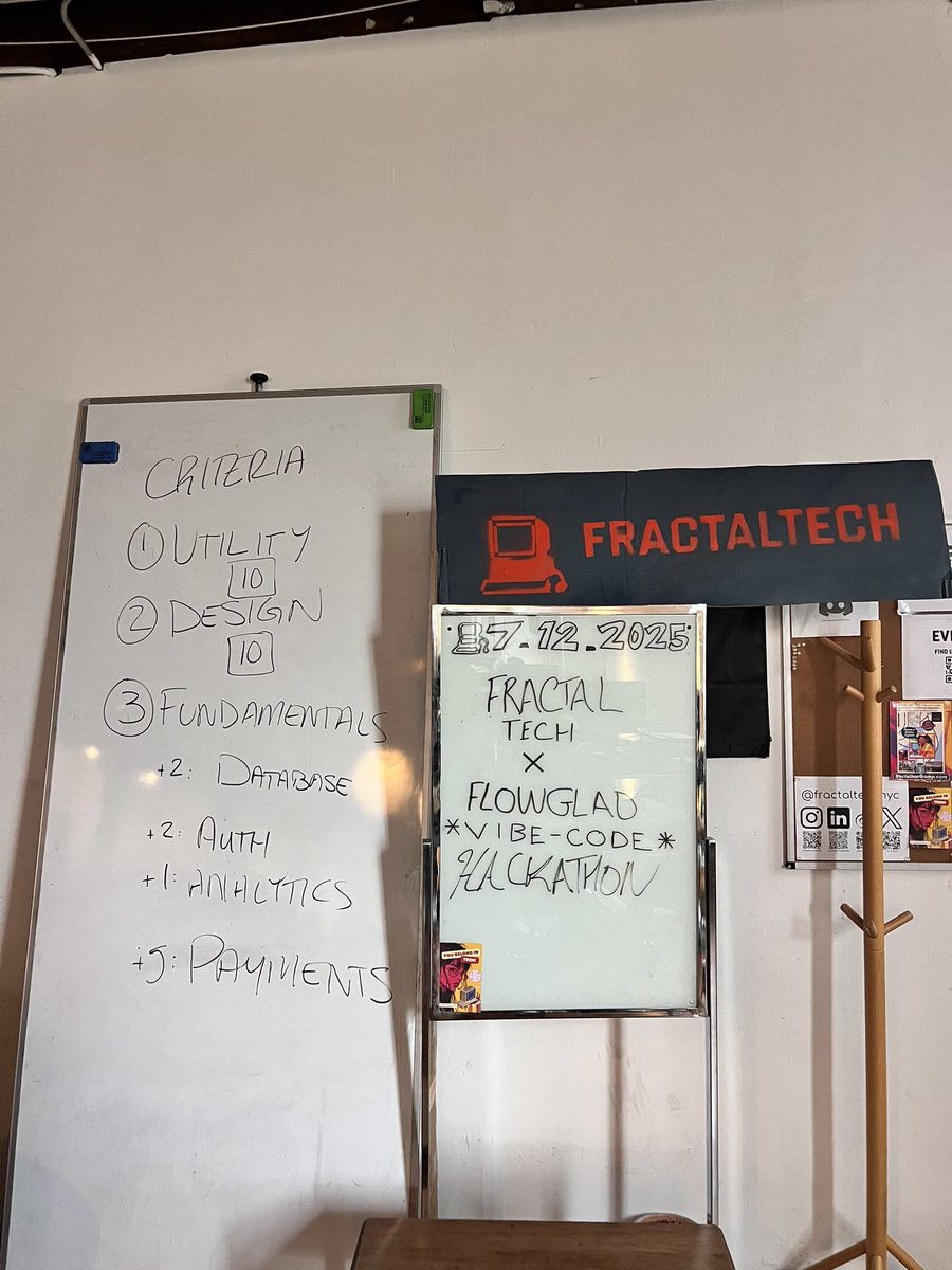 fractaltechnyc's tweet image. Full-House Fractal X Flowglad Havkathon
Overflow hacking on the roof!